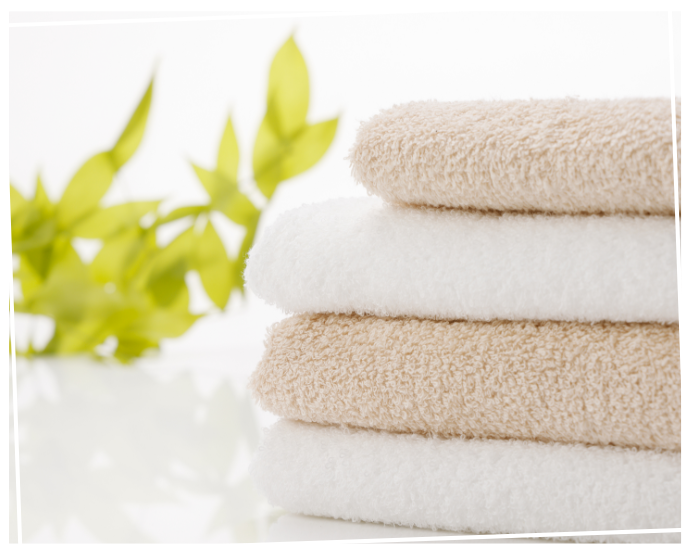 タオル折り作業のイメージ写真