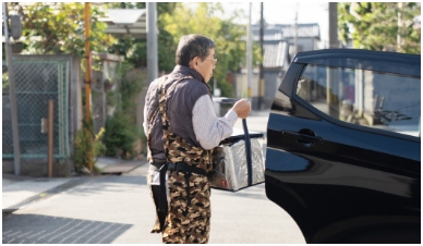 配達の補助写真